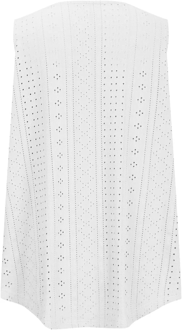 Womens Sleeveless Pleated Top Square Neck Tops for Plus Size Summer Vacation Tops Going Out Tops Fashion Trendy Tops