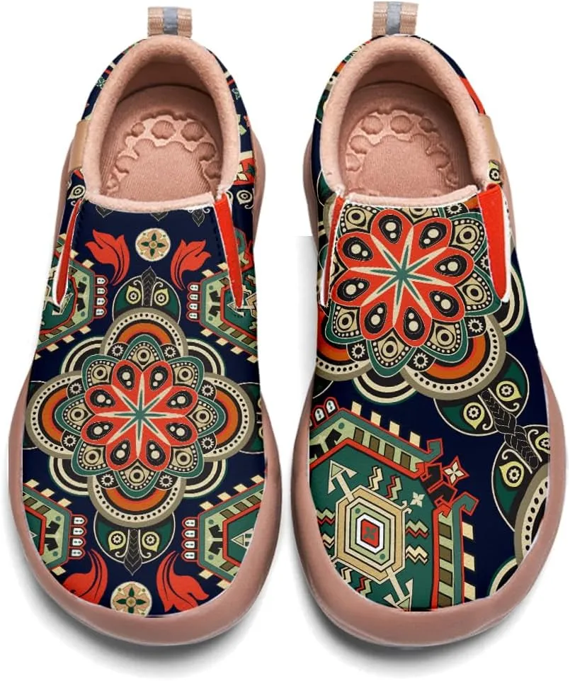 Women's Slip-Ons Floral Painted Loafers Comfortable Walking Travel Shoes