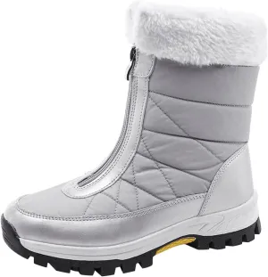 Women's Snow Boots Size 9 Womens Waterproof Winter Boots Ankle Zip Boots Winter Fur Tall Snow Boots Waterproof Insulated Botas Calientes Para Mujer De Invierno