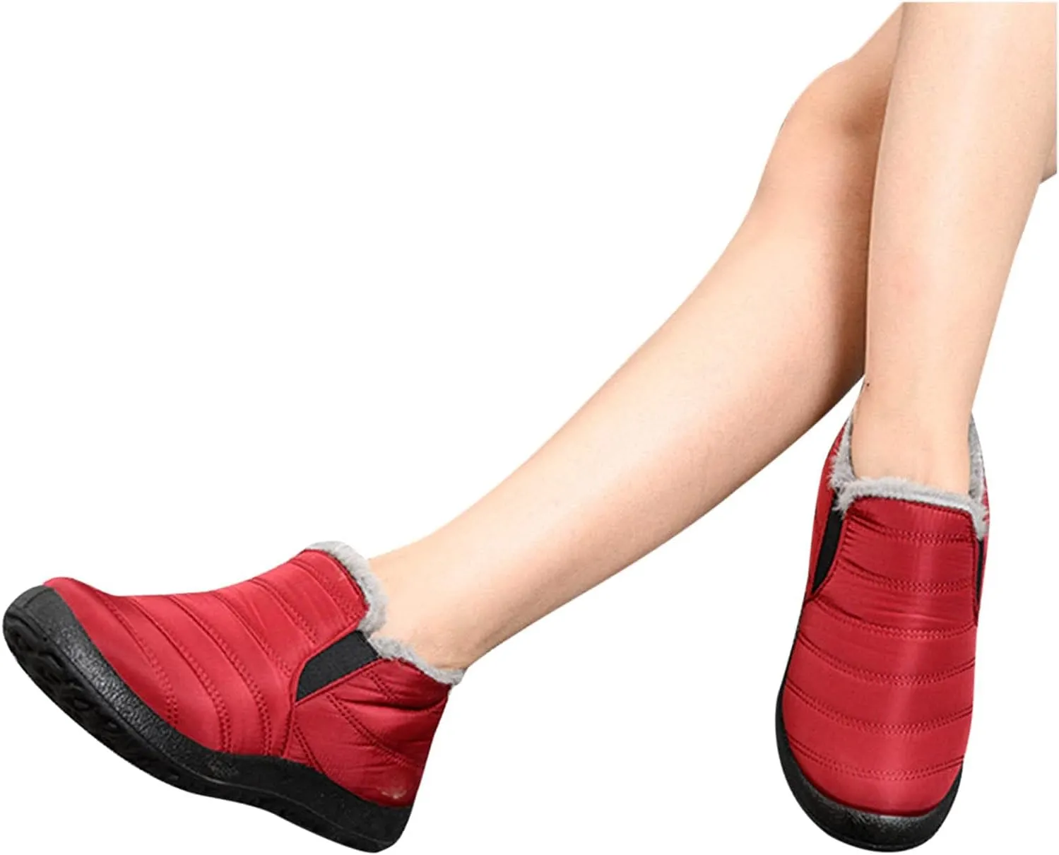 Women's Snow Boots Slip on Womens Insulated Waterproof Winter Snow Boots Cute Winter Boots for Women 2023 Wide Snow Boots for Women Wide Width Botas De Trabajo Para Mujeres Contra El Agua