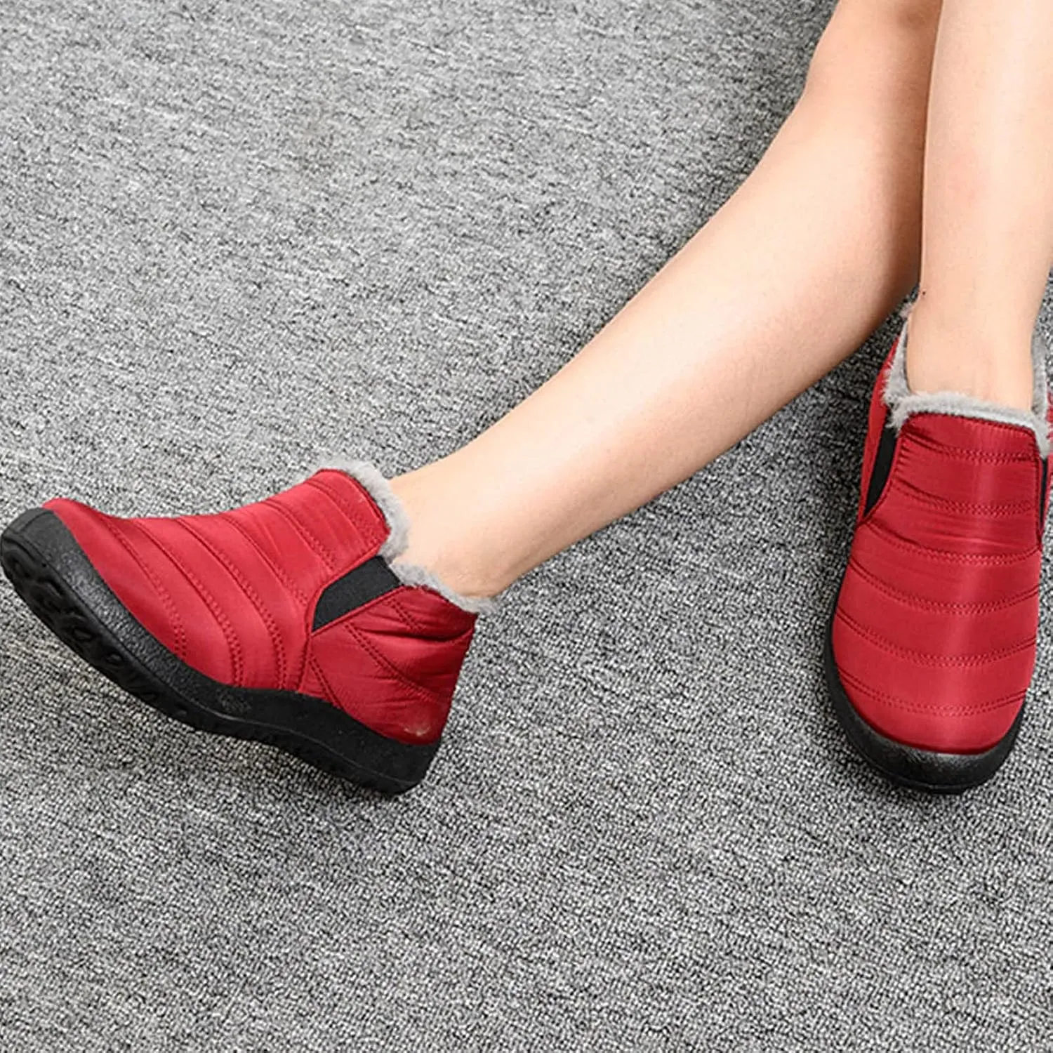 Women's Snow Boots Slip on Womens Insulated Waterproof Winter Snow Boots Cute Winter Boots for Women 2023 Wide Snow Boots for Women Wide Width Botas De Trabajo Para Mujeres Contra El Agua