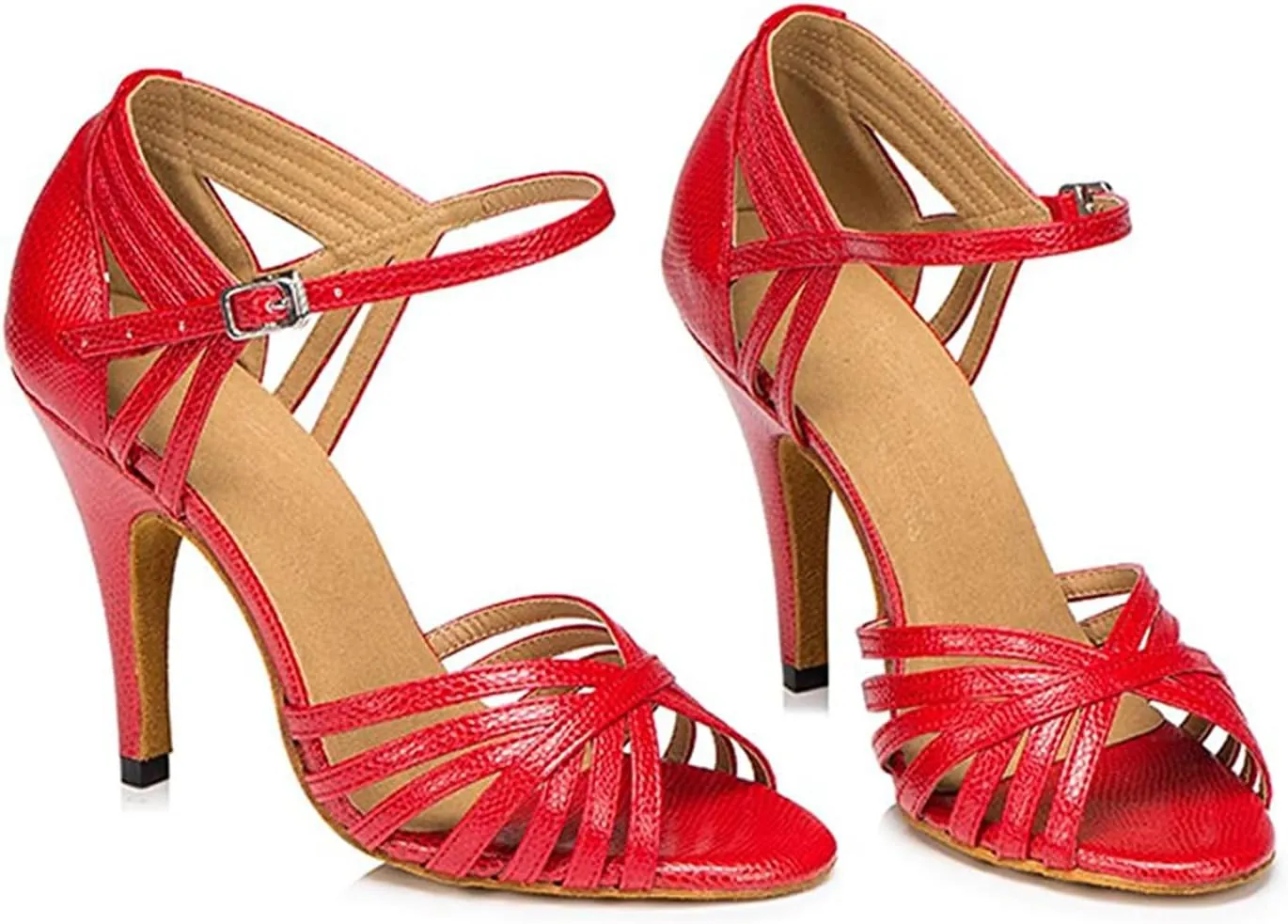 Women's Suede Sole Party Wedding Shoes Pu Sandals Practice Ballroom Dance Shoes