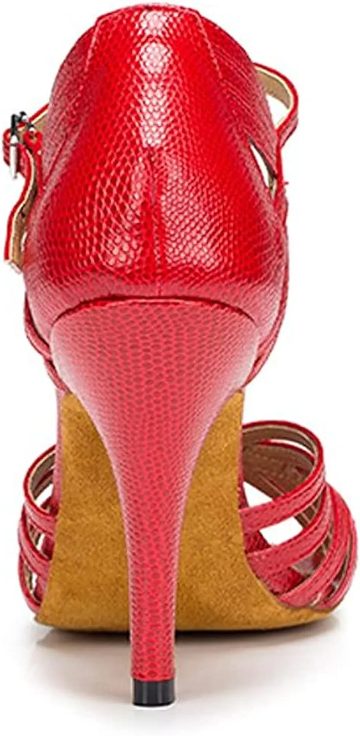 Women's Suede Sole Party Wedding Shoes Pu Sandals Practice Ballroom Dance Shoes