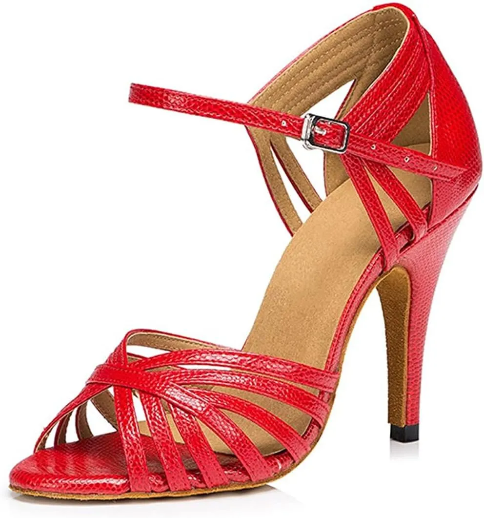 Women's Suede Sole Party Wedding Shoes Pu Sandals Practice Ballroom Dance Shoes