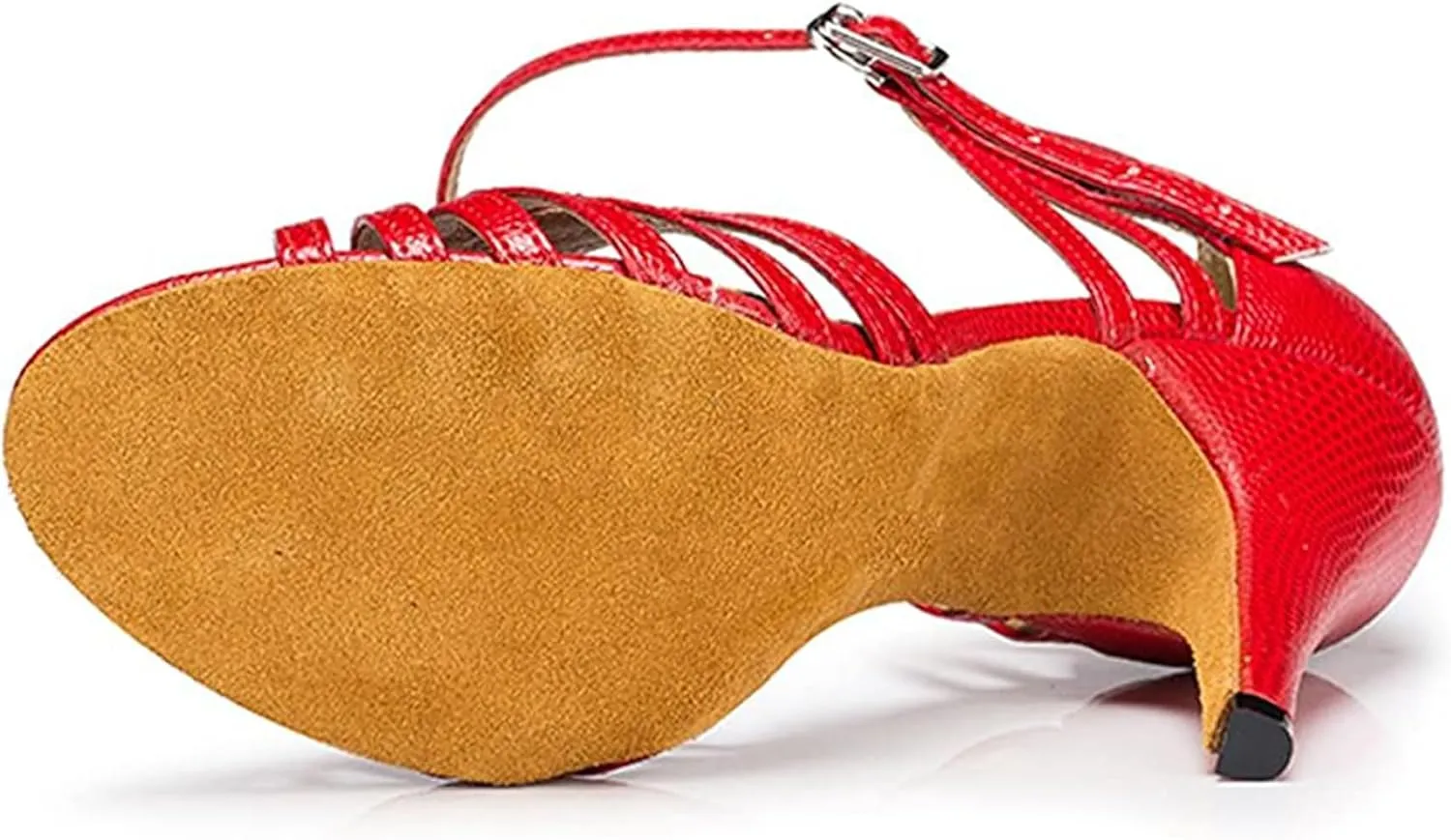 Women's Suede Sole Party Wedding Shoes Pu Sandals Practice Ballroom Dance Shoes