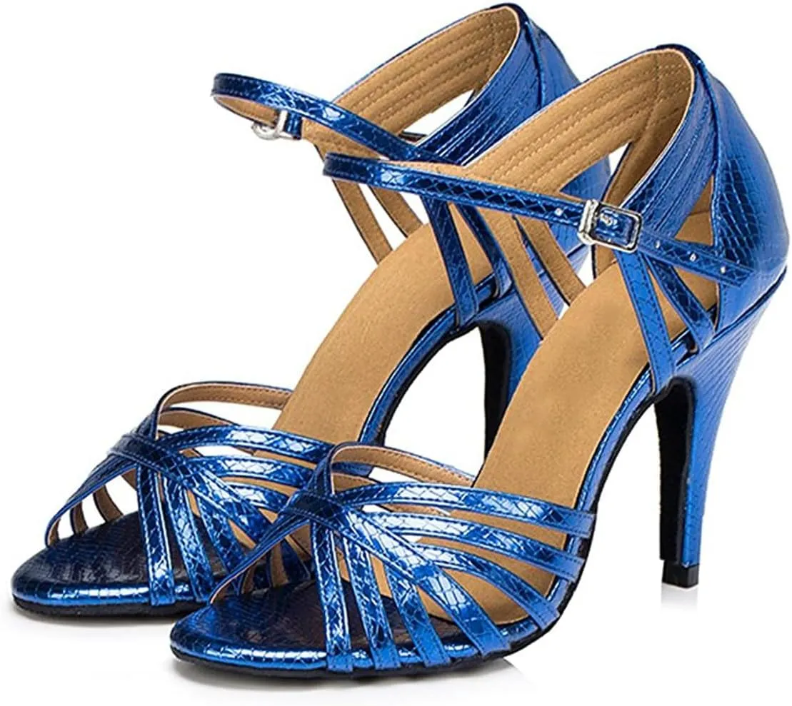 Women's Suede Sole Party Wedding Shoes Pu Sandals Practice Ballroom Dance Shoes