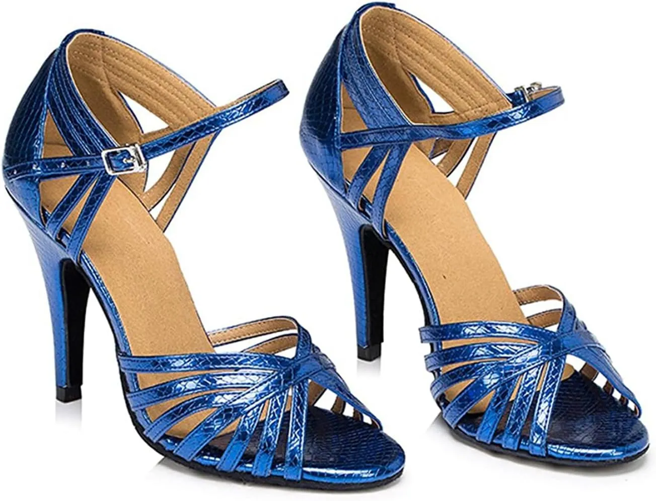 Women's Suede Sole Party Wedding Shoes Pu Sandals Practice Ballroom Dance Shoes