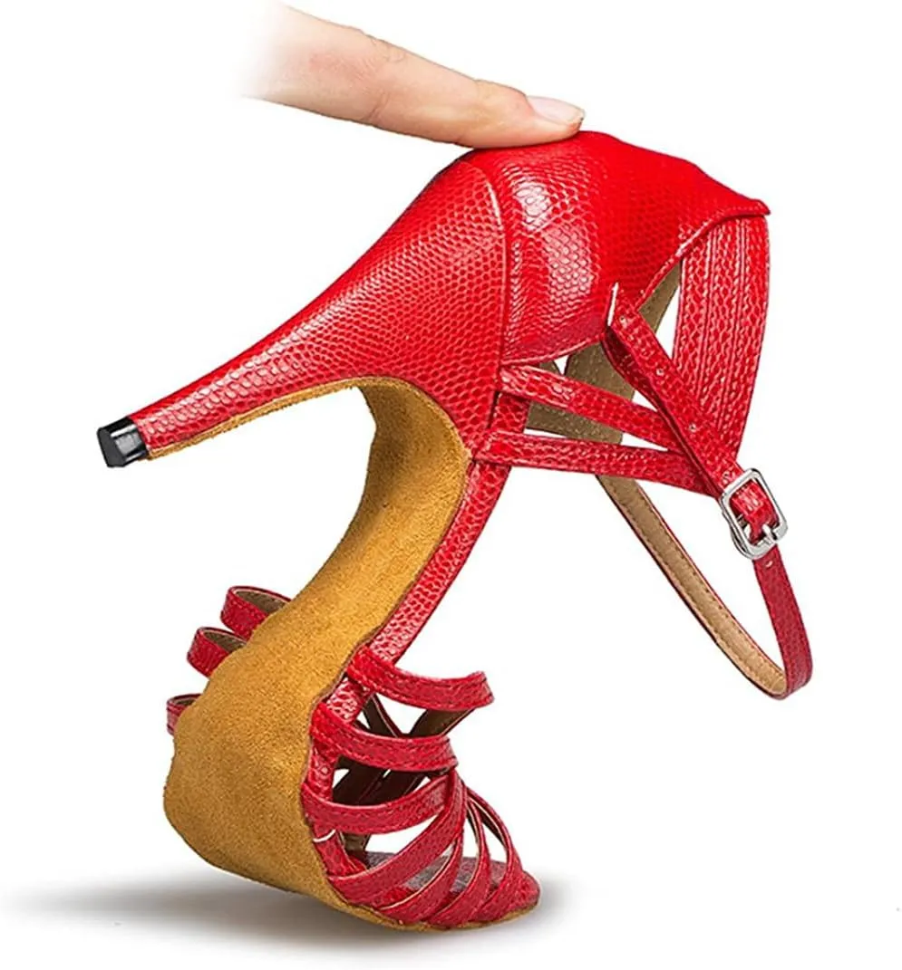 Women's Suede Sole Party Wedding Shoes Pu Sandals Practice Ballroom Dance Shoes