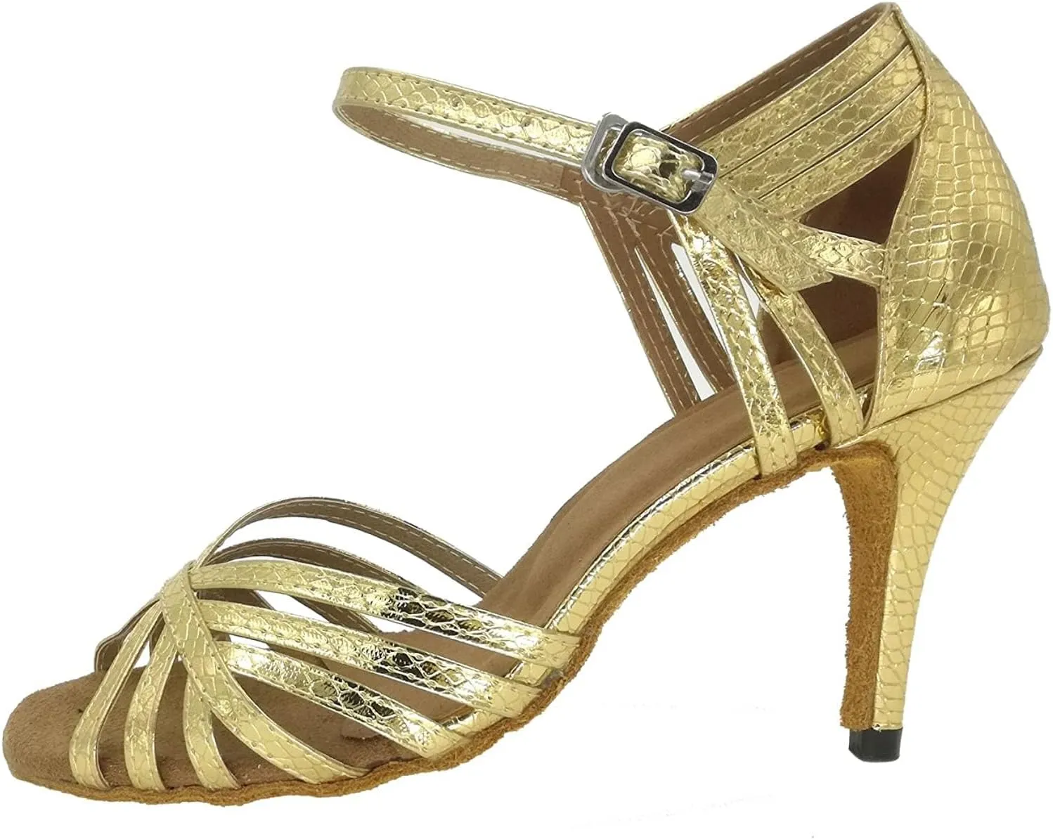 Women's Suede Sole Party Wedding Shoes Pu Sandals Practice Ballroom Dance Shoes