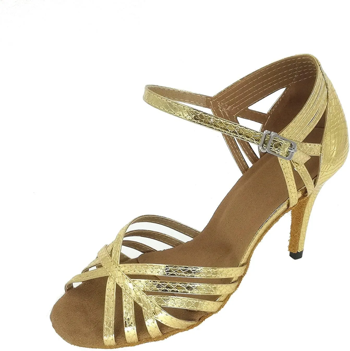Women's Suede Sole Party Wedding Shoes Pu Sandals Practice Ballroom Dance Shoes