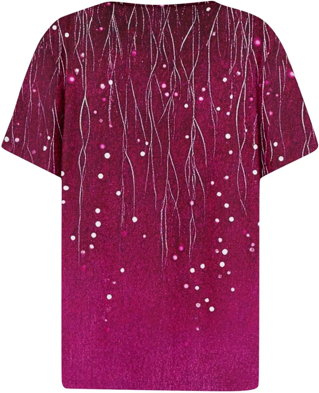 Women's T-Shirts Button Down Tunic Tops Short Sleeve Casual Blouses Henley V Neck Loose Fit Summer Clothes