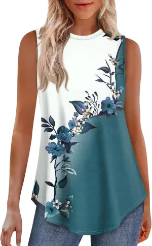 Womens Tank Tops V Neck Sleeveless Flowy Loose Fit Casual Summer Tops 2025 Basic Loose Dressy Work Shirt