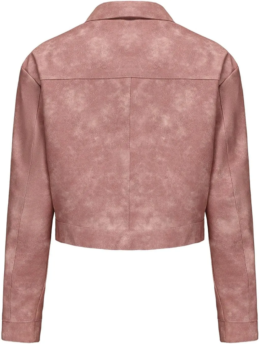 Women's The Classic Faux Leather Moto Jacket Faux Leather Zip Up Moto Biker Jacket Vegan Jackets Motocycle Biker Coat