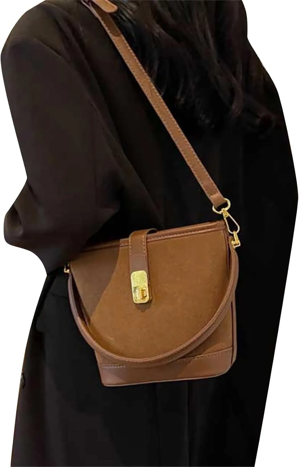 Women's Top-Handle Handbags Faux Vegan Leather Medium Crossbody Bags Casual Fashion Everyday Satchel Purse