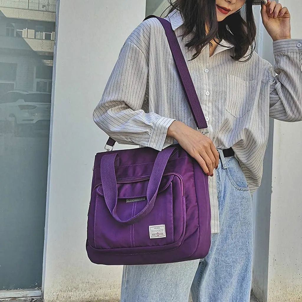 Women's Trendy Purses Vegan Leather Hobo Handbags Lightweight Quilted Fabric Handbags for Women Messenger Bag(Purple)