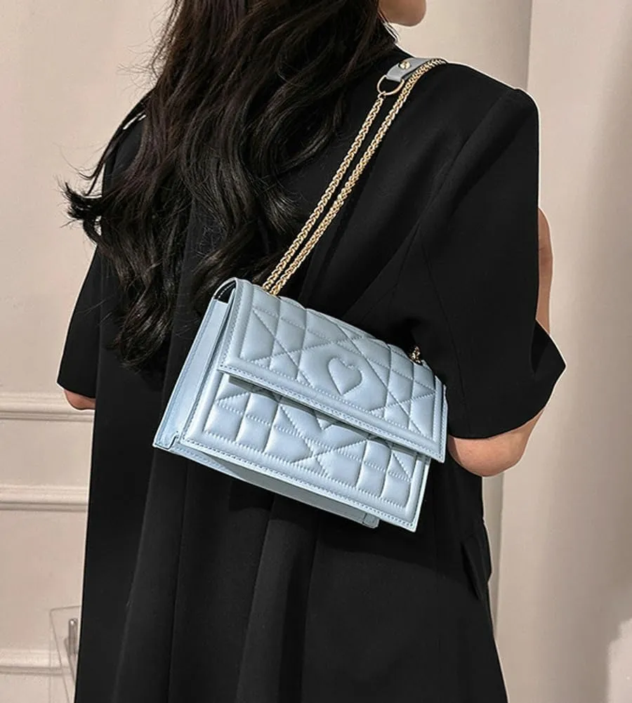 Womens Trendy Shoulder Crossbody Bag PU Leather Y2k Purse Small Totes Handbag Casual Top Handle Satchel with Chain