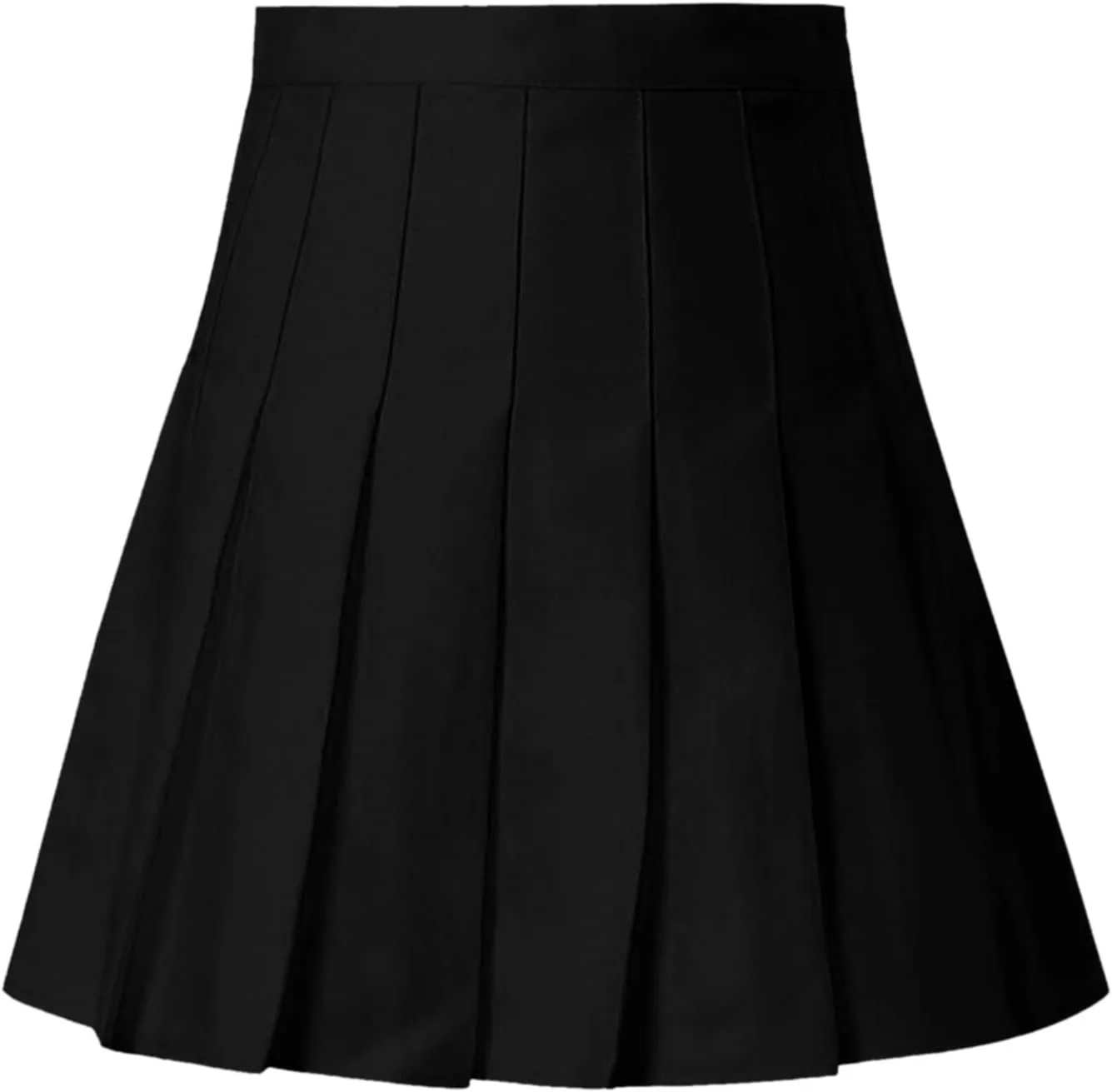 Women's Waist Chain Skirt High Waist Check Pleated Skirt