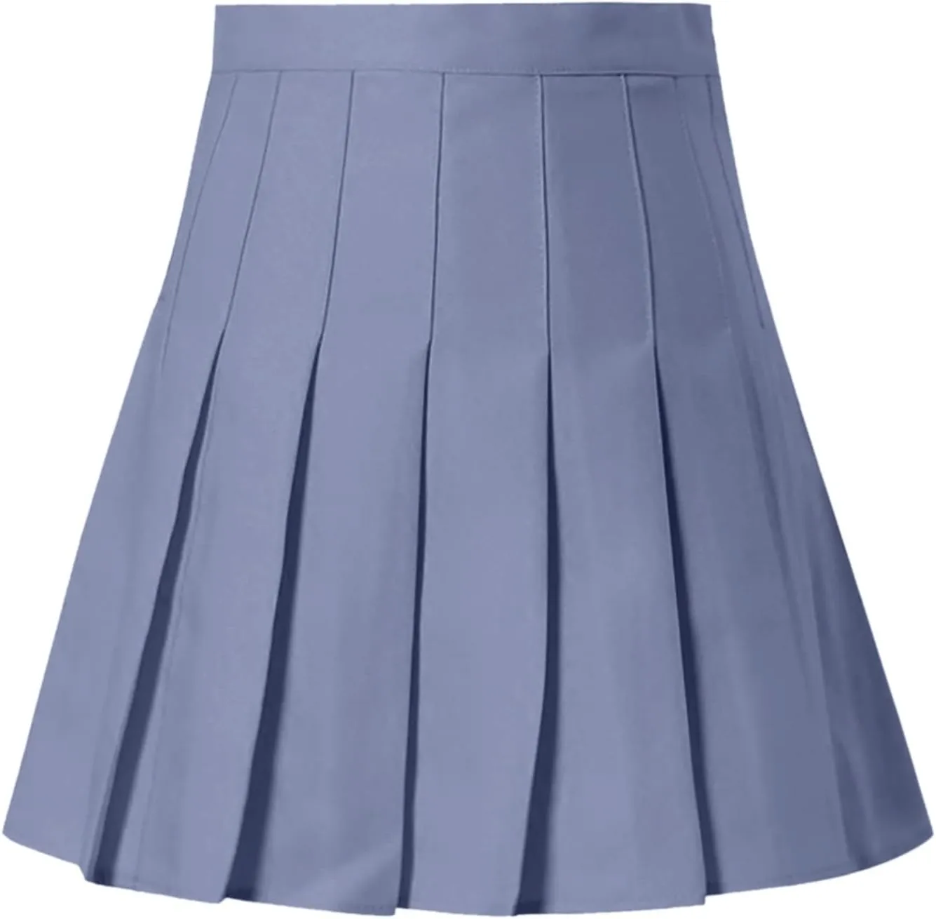 Women's Waist Chain Skirt High Waist Check Pleated Skirt