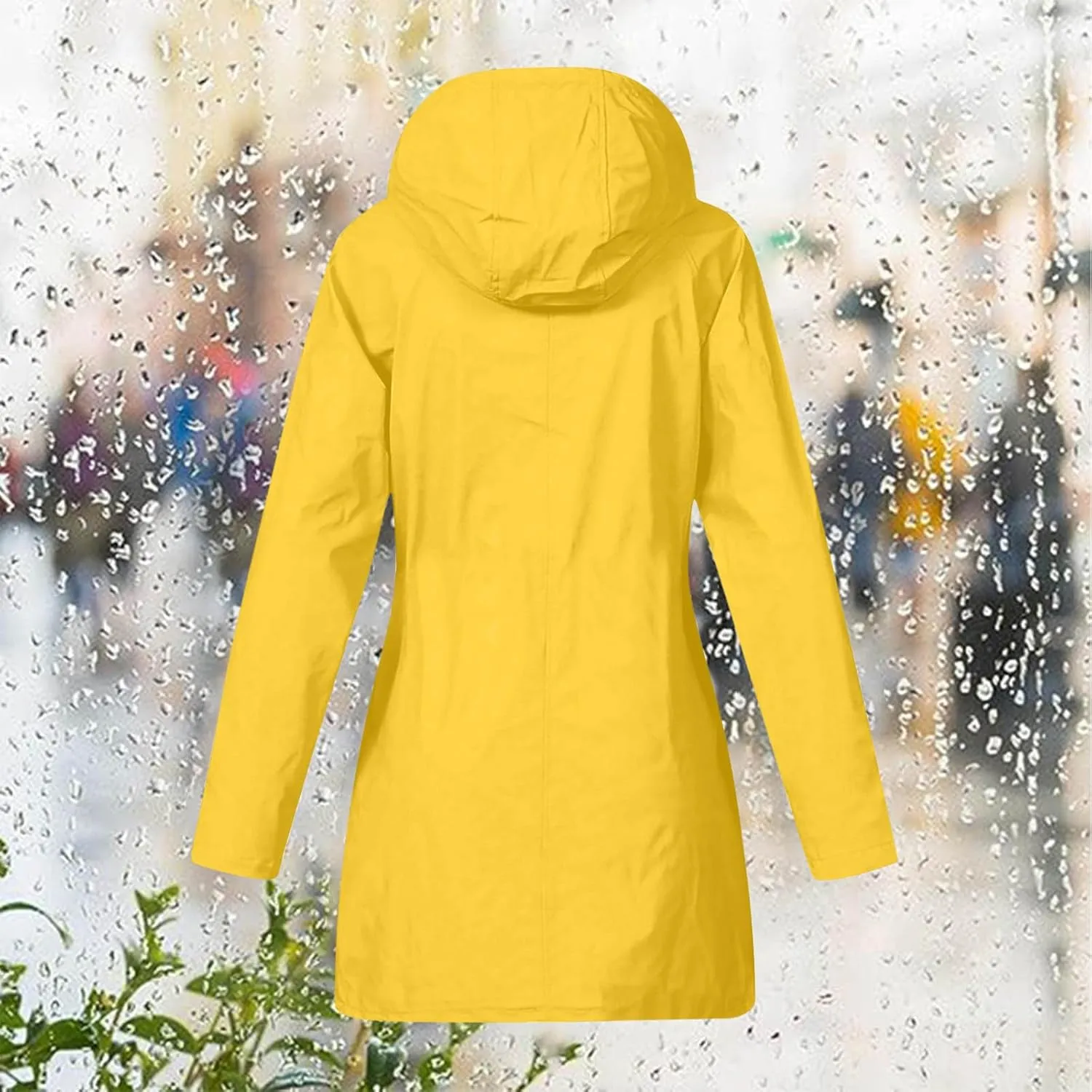 Womens Waterproof Rain Jacket with Hood Lightweight Rain Coats Outdoor Windbreaker Jackets Zip Up Windproof Coats