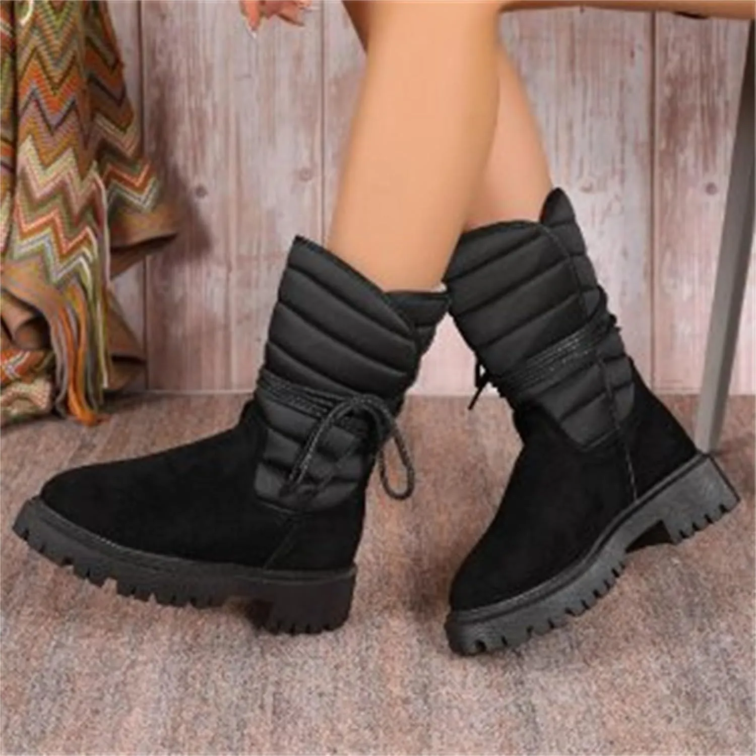 Womens Winter Shoes Black Brown Suede Ankle Boots Fur Lined Size 10 for Women Winter Shoes Women's Winter Shoes Women's Wide Calf Comfortable Winter Knee High Riding Boots Deals of The Day