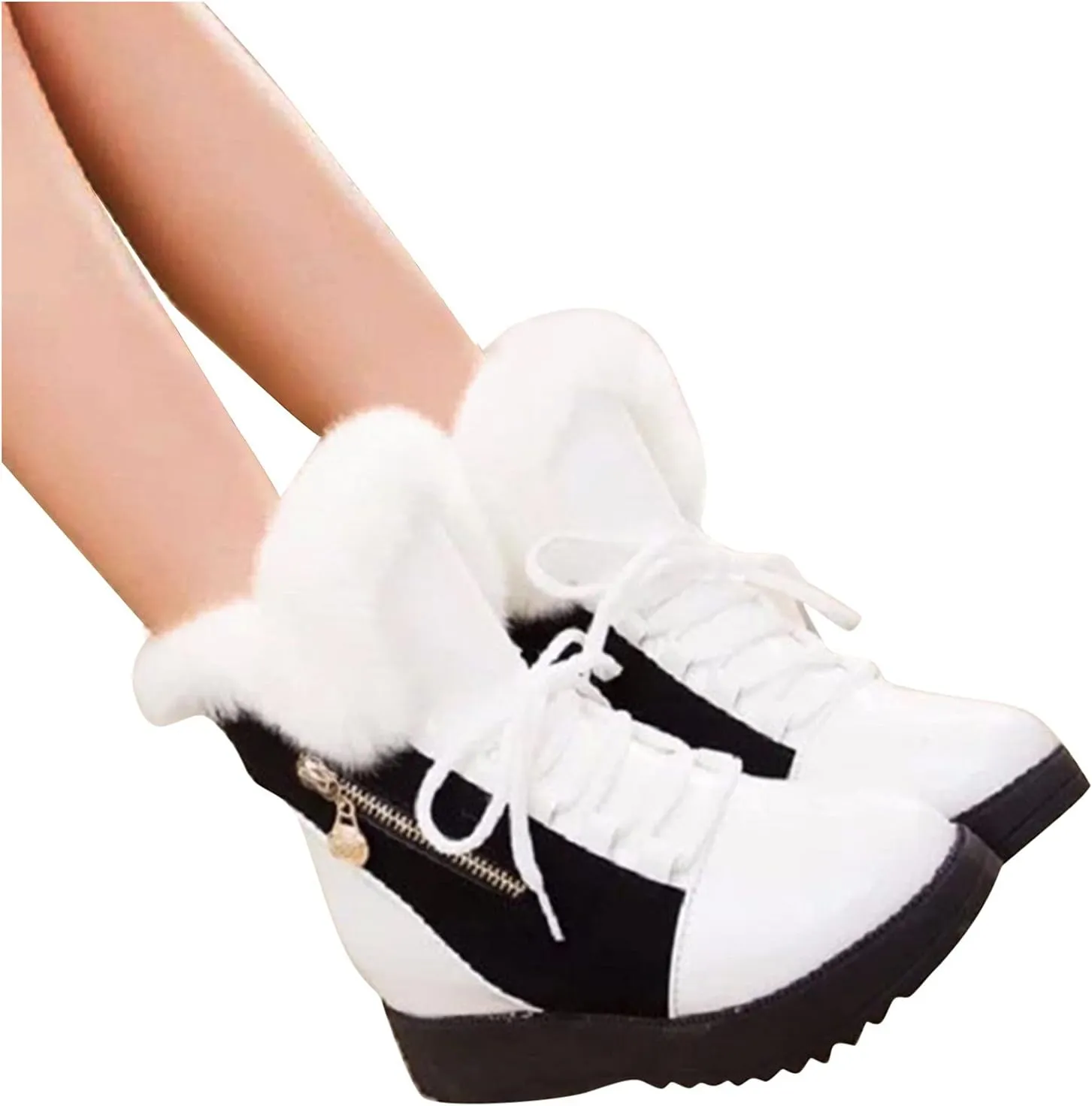 Womens Winter Shoes Black Brown Suede Ankle Boots Fur Lined Size 10 for Women Winter Shoes Women's Winter Shoes Women's Wide Calf Comfortable Winter Knee High Riding Boots Deals of The Day