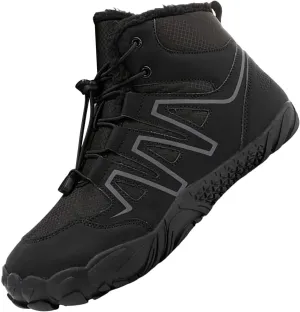 Womens Winter Sport Waterproof Boots Snow Boots Fur Lined Warm Ankle Boots Slip On Fuzzy Hiking Booties