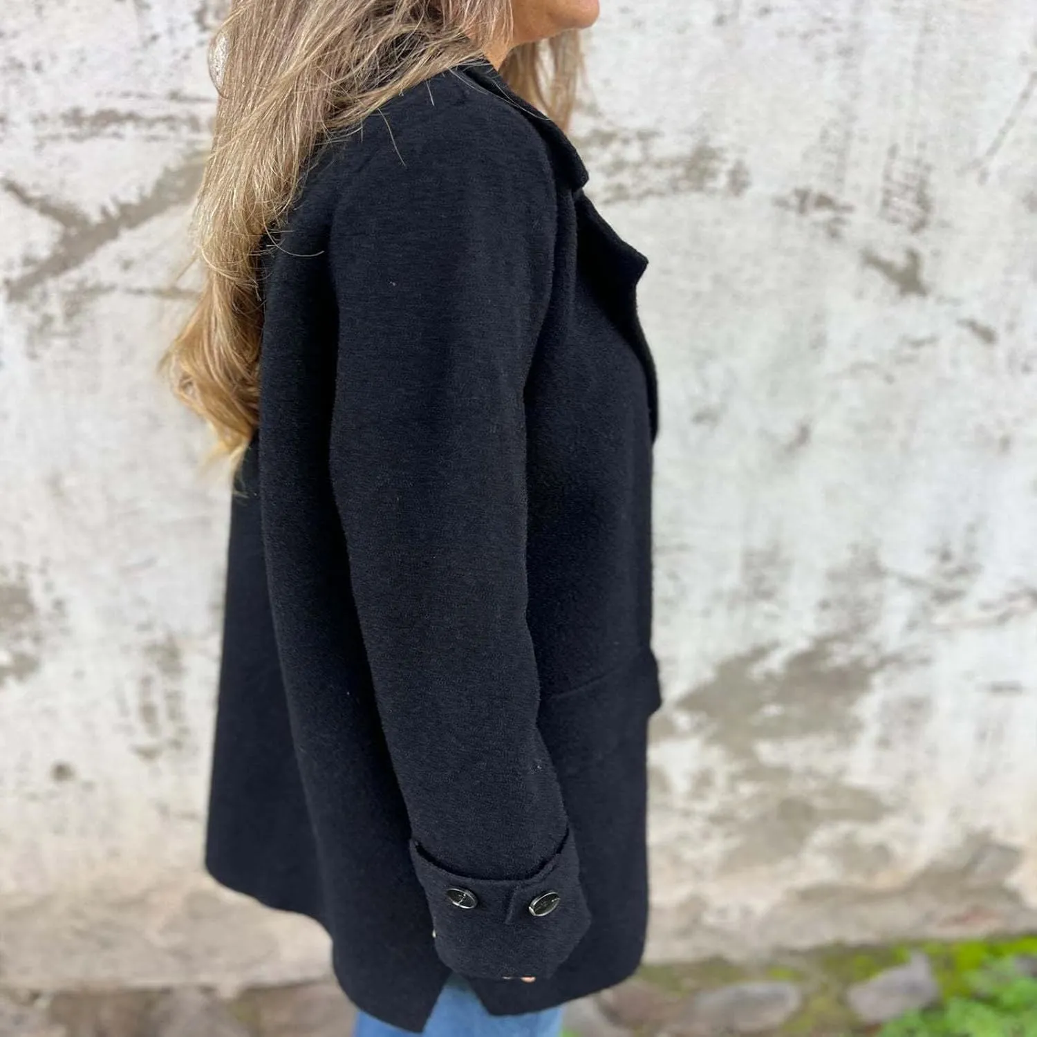 Women's Woolen Coats Business Casual Outerwear Elegant Trench Coat Loose Lapel Cardigan Fall Winter Jacket