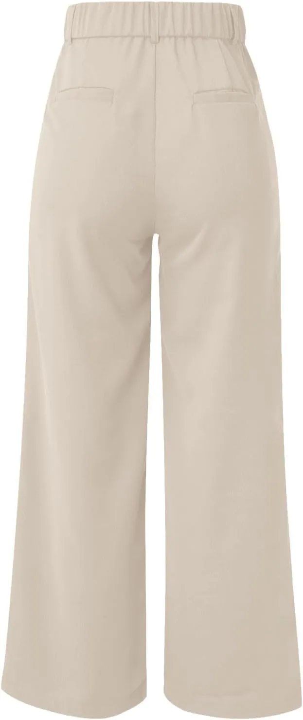 Womens Work Pants Plus Size Wide Leg Dress Pants Business Pants High Waist Chino Pants Straight Pants Comfy Trousers