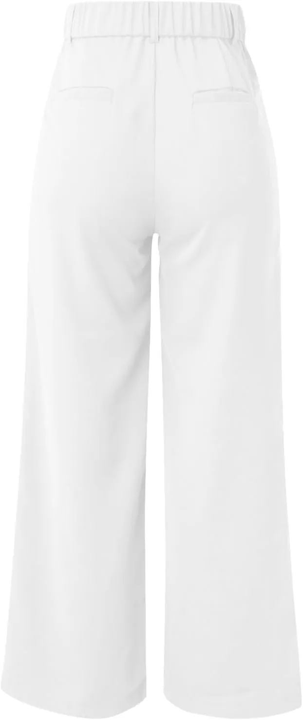 Womens Work Pants Plus Size Wide Leg Dress Pants Business Pants High Waist Chino Pants Straight Pants Comfy Trousers
