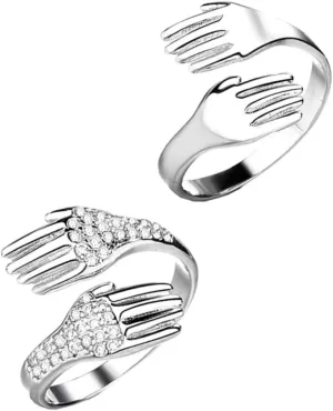 Yardenfun Couples Matching Ring Set Men's Jewelry Ring Unique Decorative Finger Jewelry