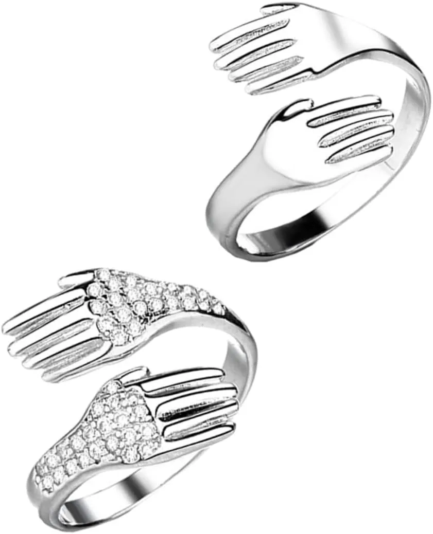 Yardenfun Couples Matching Ring Set Men's Jewelry Ring Unique Decorative Finger Jewelry