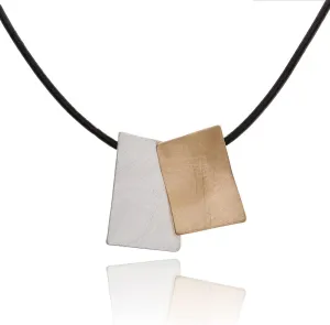 Z&R RETRO Womens Chokers Geometric Pendant Necklace Black Leather Cord Vintage Bold Jewelry Unique Irregular Shapes Layering Chain for Casual Party Outfits