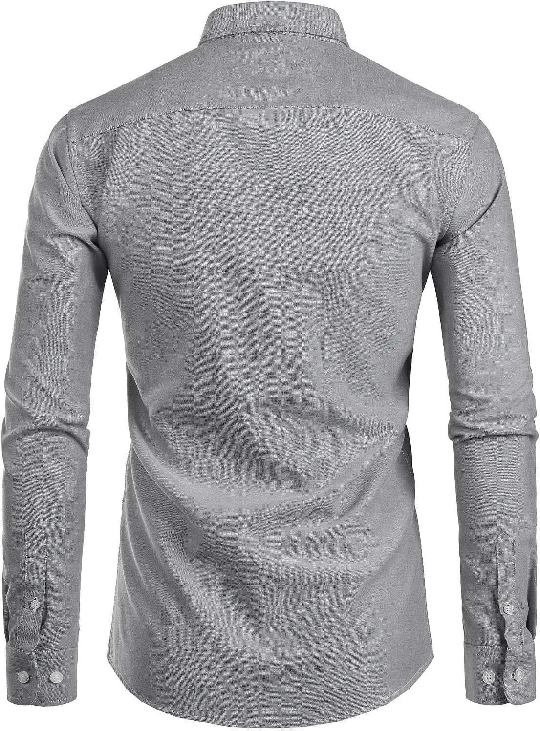 ZEROYAA Men's Hipster Casual Slim Fit Long Sleeve Button Down Oxford Shirts with Chest Pocket