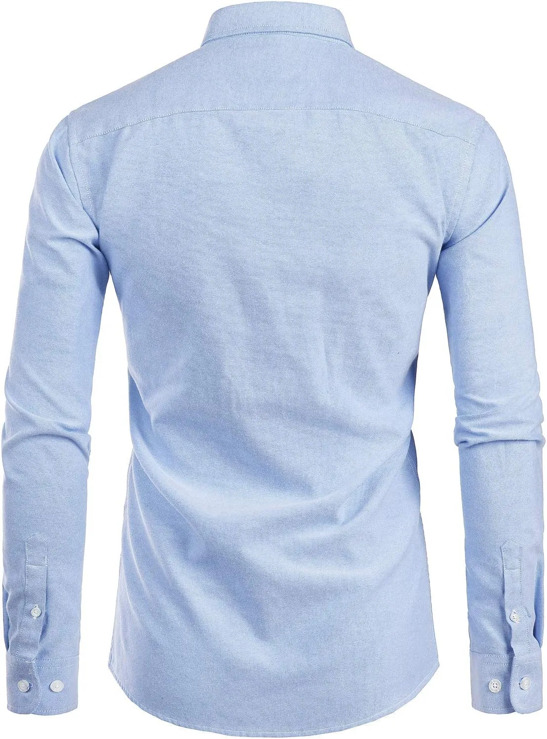 ZEROYAA Men's Hipster Casual Slim Fit Long Sleeve Button Down Oxford Shirts with Chest Pocket