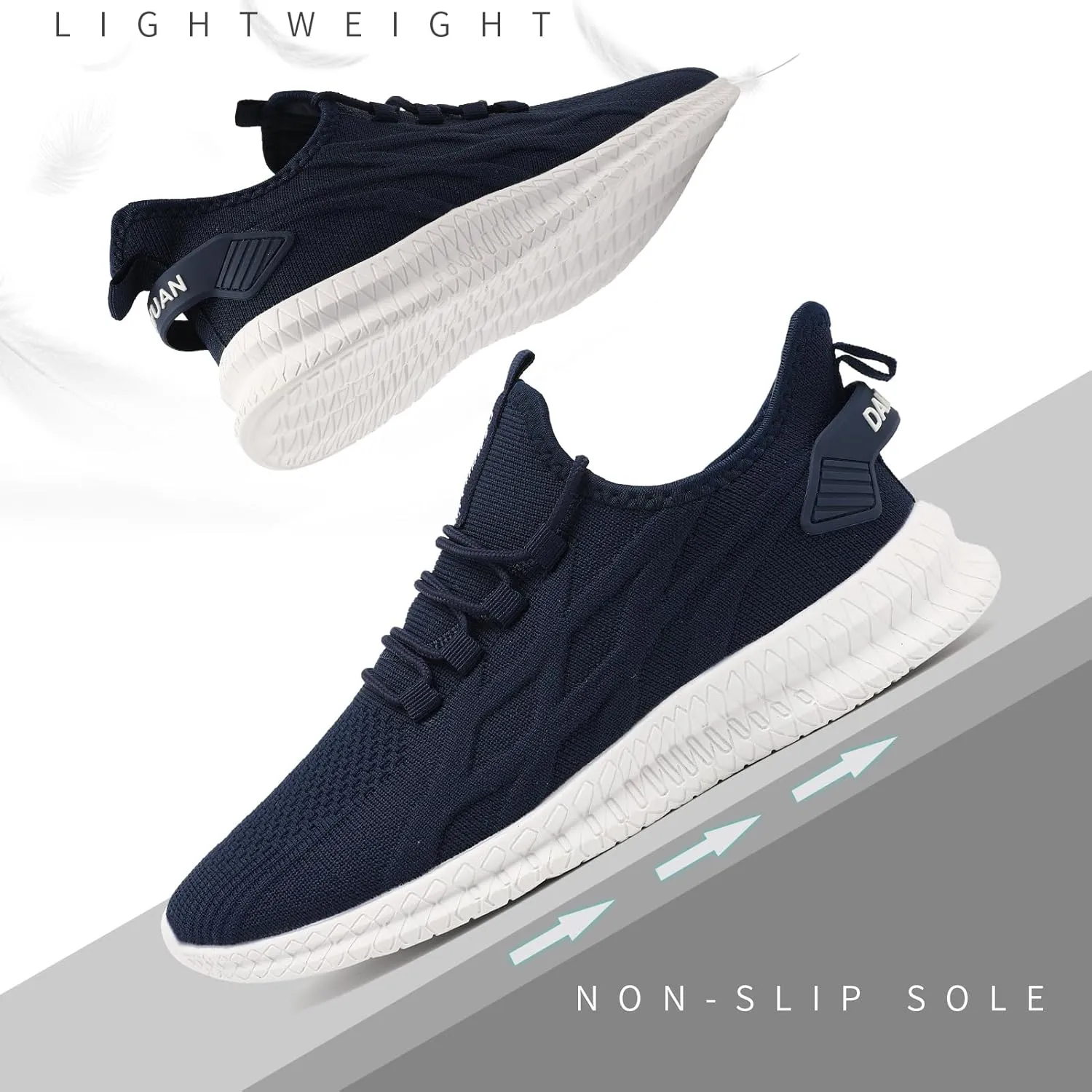 ZGPWZWL Unisex Mens Womens Shoes Running Gym Sneakers Slip on Tennis Non Slip Gym Lightweight Walking Fashion Shoes