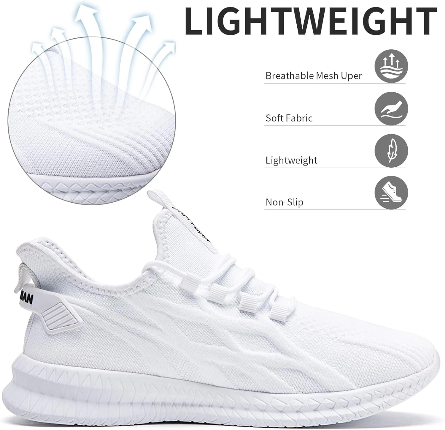 ZGPWZWL Unisex Mens Womens Shoes Running Gym Sneakers Slip on Tennis Non Slip Gym Lightweight Walking Fashion Shoes