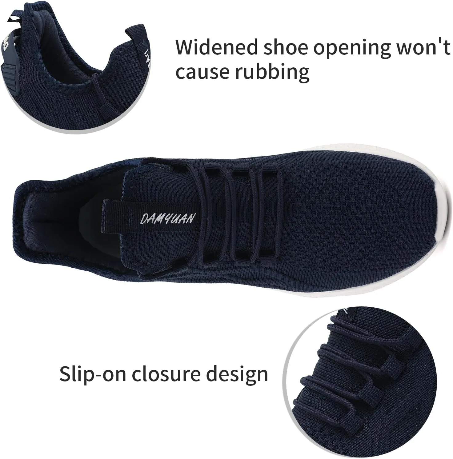 ZGPWZWL Unisex Mens Womens Shoes Running Gym Sneakers Slip on Tennis Non Slip Gym Lightweight Walking Fashion Shoes