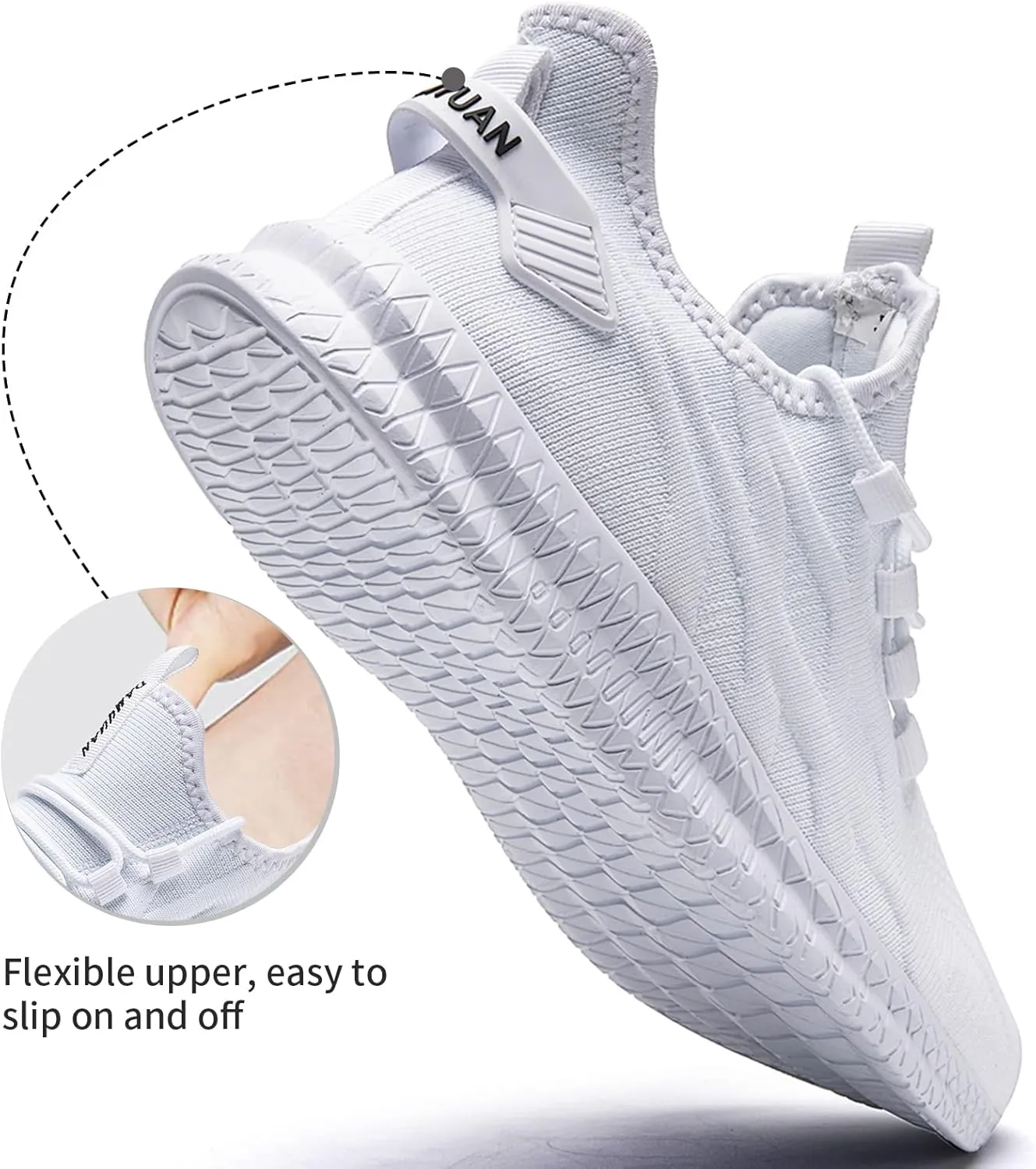 ZGPWZWL Unisex Mens Womens Shoes Running Gym Sneakers Slip on Tennis Non Slip Gym Lightweight Walking Fashion Shoes