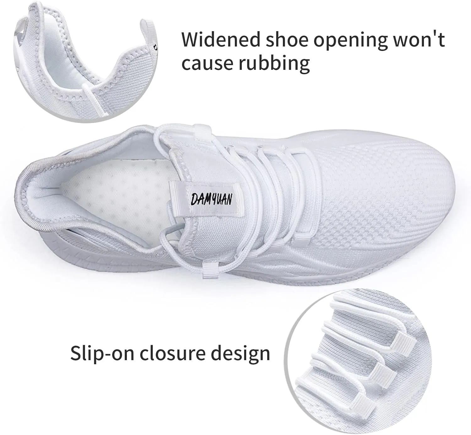 ZGPWZWL Unisex Mens Womens Shoes Running Gym Sneakers Slip on Tennis Non Slip Gym Lightweight Walking Fashion Shoes