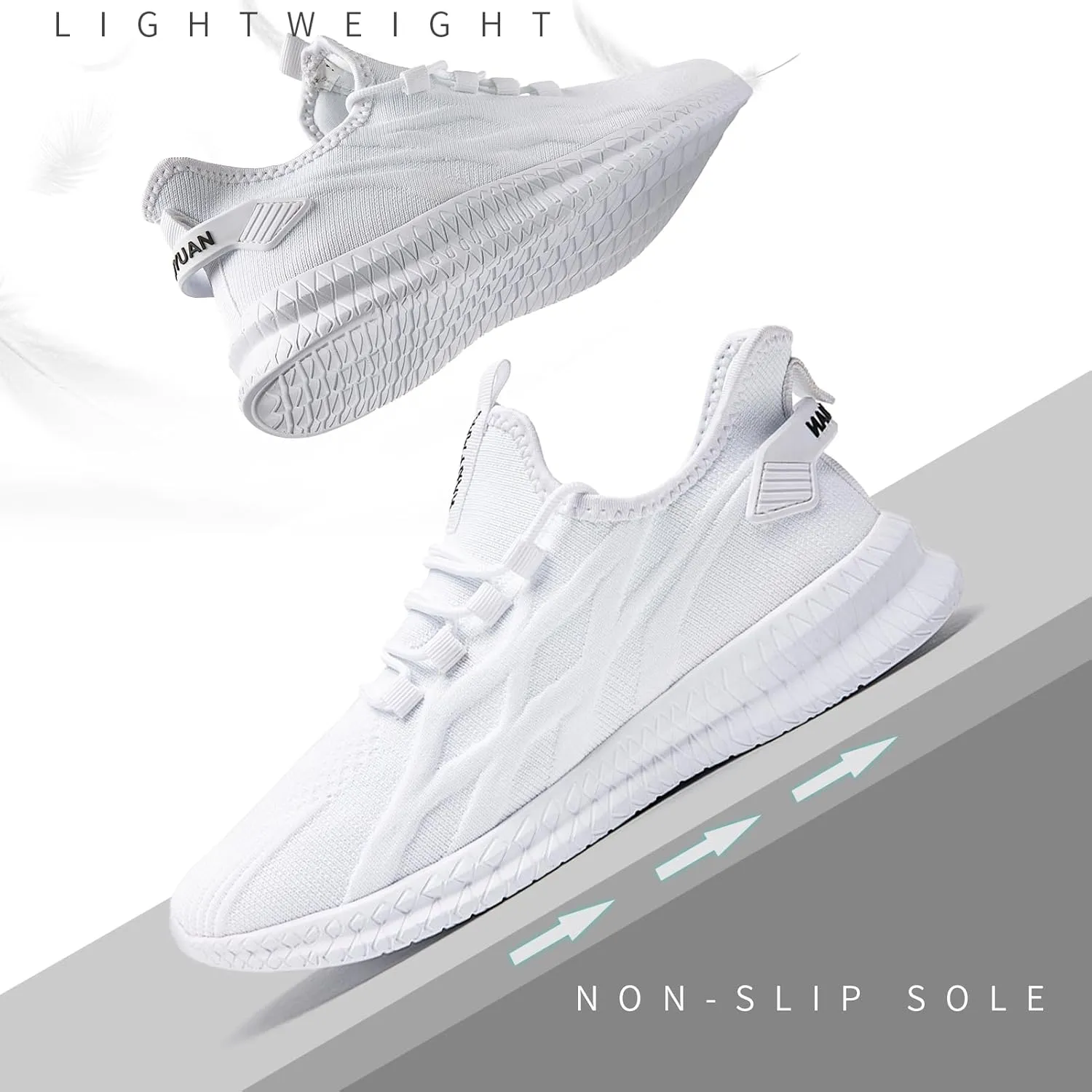 ZGPWZWL Unisex Mens Womens Shoes Running Gym Sneakers Slip on Tennis Non Slip Gym Lightweight Walking Fashion Shoes