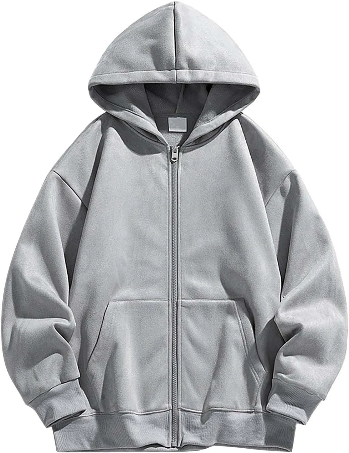 Zip Up Hoodies for Men Fleece Cotton Casual Lightweight Long Sleeve Track Jackets with Pockets Jersey Sweatshirts